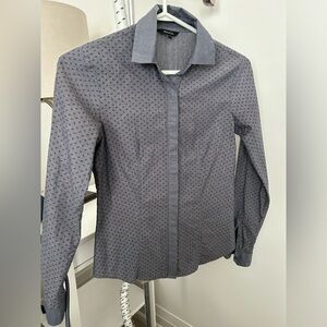 Rw&co dress shirt grey pattern size xxs